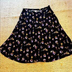 J. Jill A-line Abstract Animal Print Skirt